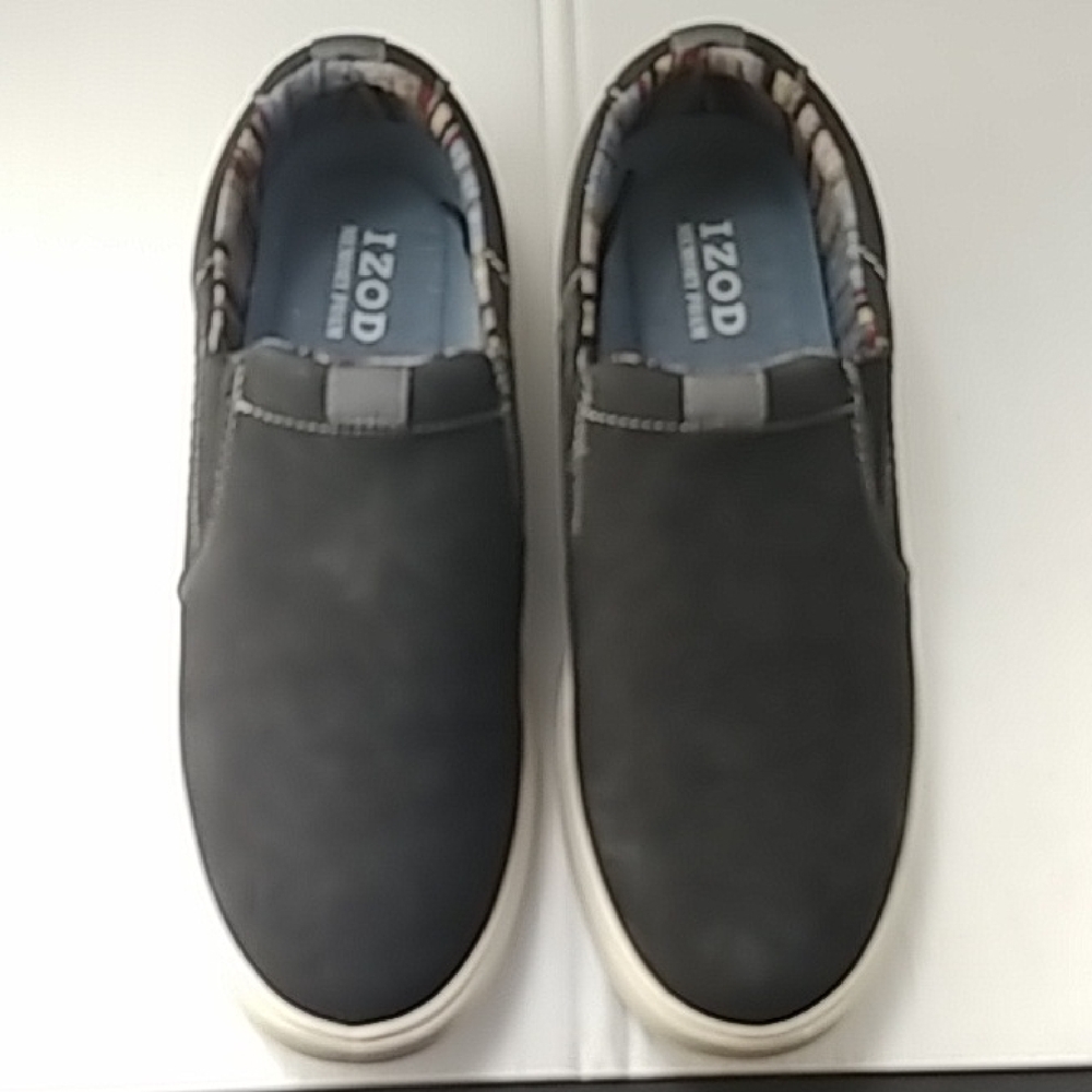 Izod Black Jackson Loafers Slip-On Memory Foam Comfort